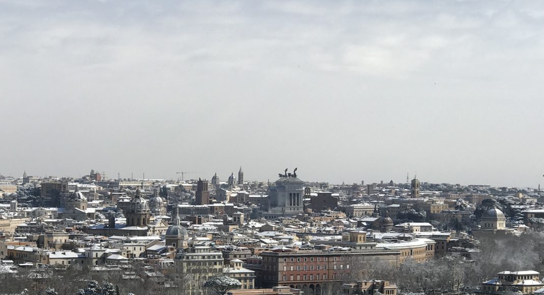 Roma con La neve - Panoramica