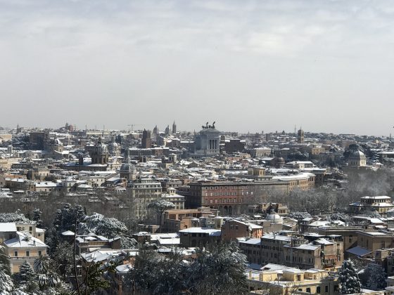 Roma con La neve - Panoramica