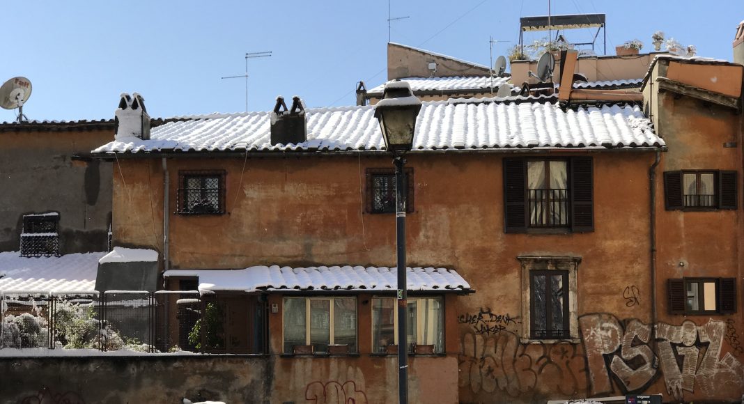 Trastevere sotto la neve