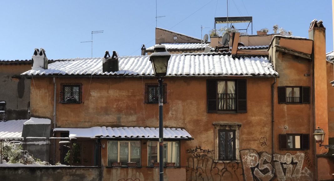 Trastevere sotto la neve