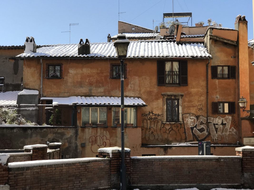 Trastevere sotto la neve