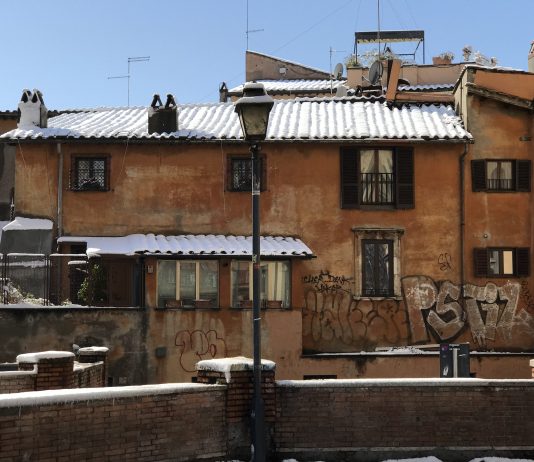 Trastevere sotto la neve